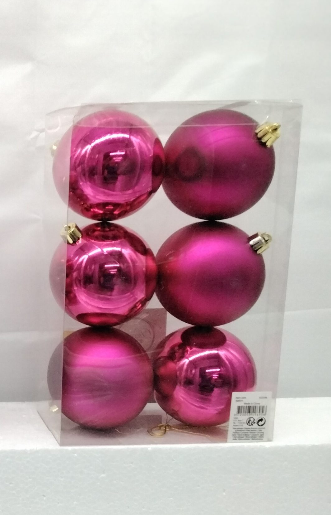 SET 6 PALLINE FUCSIA