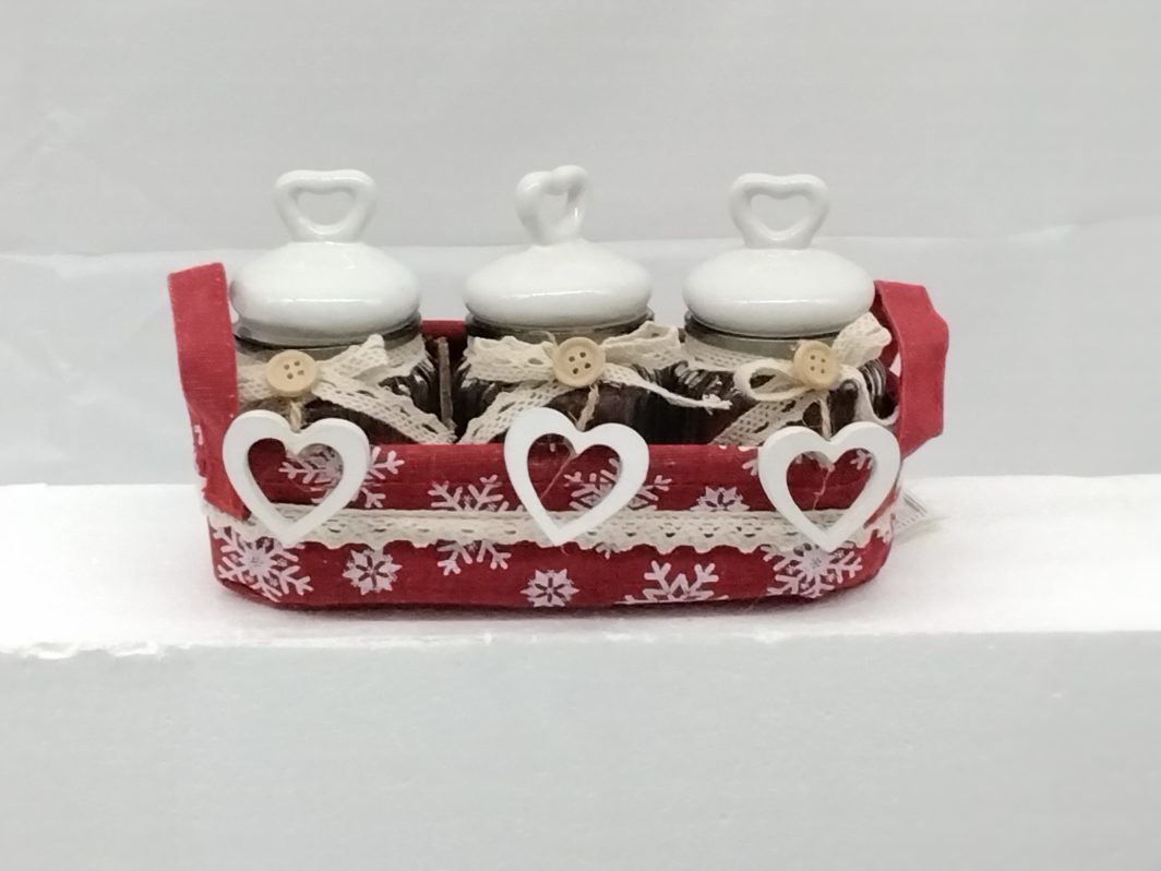 VASETTI IN VETRO CON VASSOIO