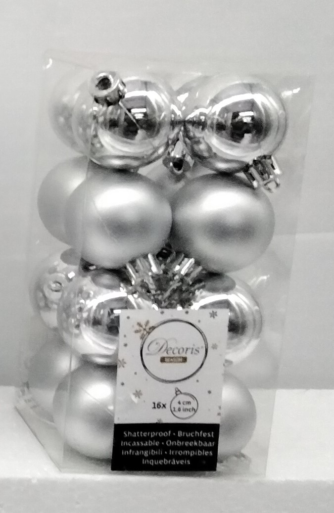 SET 16 PALLINE ARGENTO