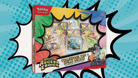 POKEMON ASCESA EROICA COLLEZIONE CON SPILLA DELUXE COMPAGNI D'AVVENTURA